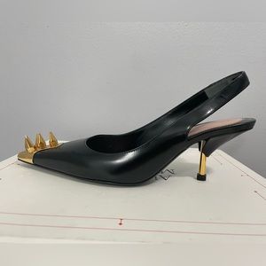 Alexander McQueen Spike Studded Punk Slingback pumps / heels